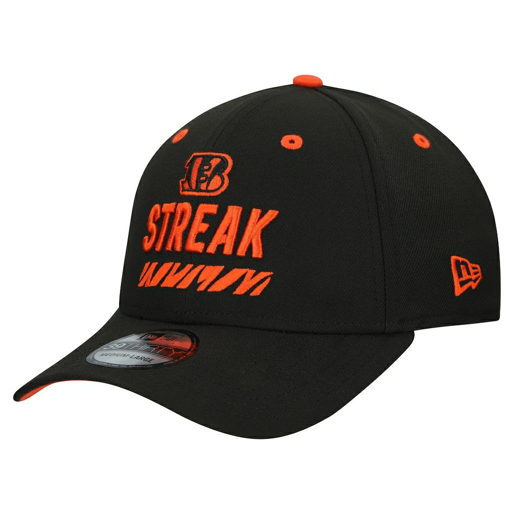 Cincinnati Bengals New Era STREAK Season Ticket Member 39THIRTY Flex Hat Black - NFL