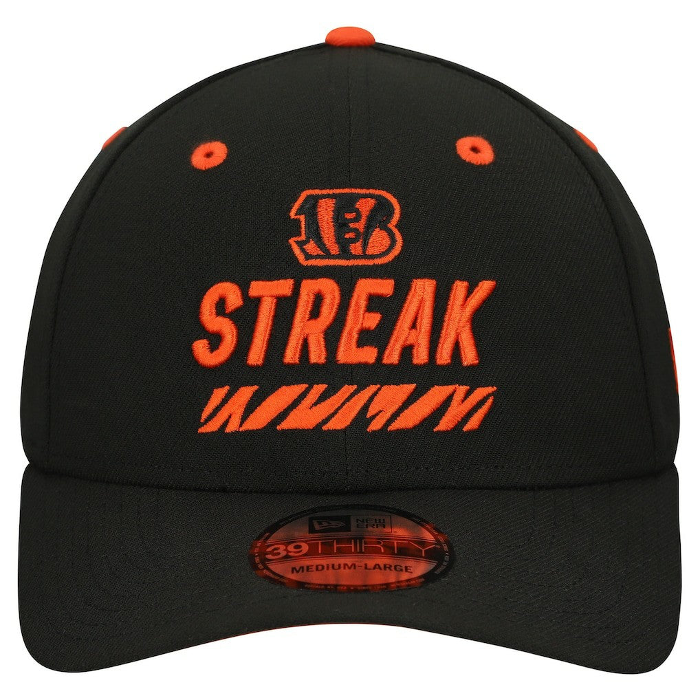 Cincinnati Bengals New Era STREAK Season Ticket Member 39THIRTY Flex Hat Black - NFL