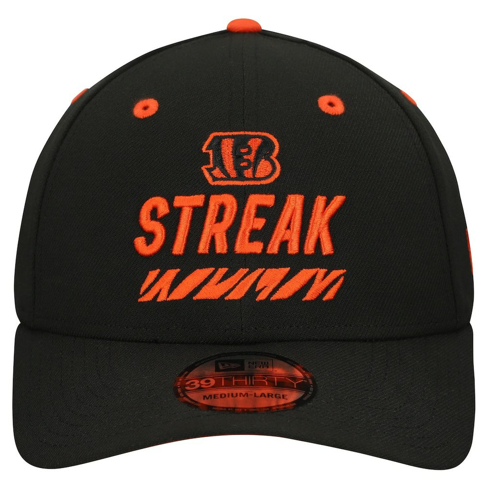 Cincinnati Bengals New Era STREAK Season Ticket Member 39THIRTY Flex Hat Black - NFL