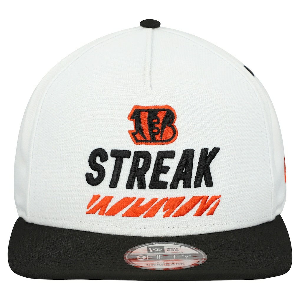Cincinnati Bengals New Era STREAK Season Ticket Member 9FIFTY A-Frame Snapback Hat White - NFL