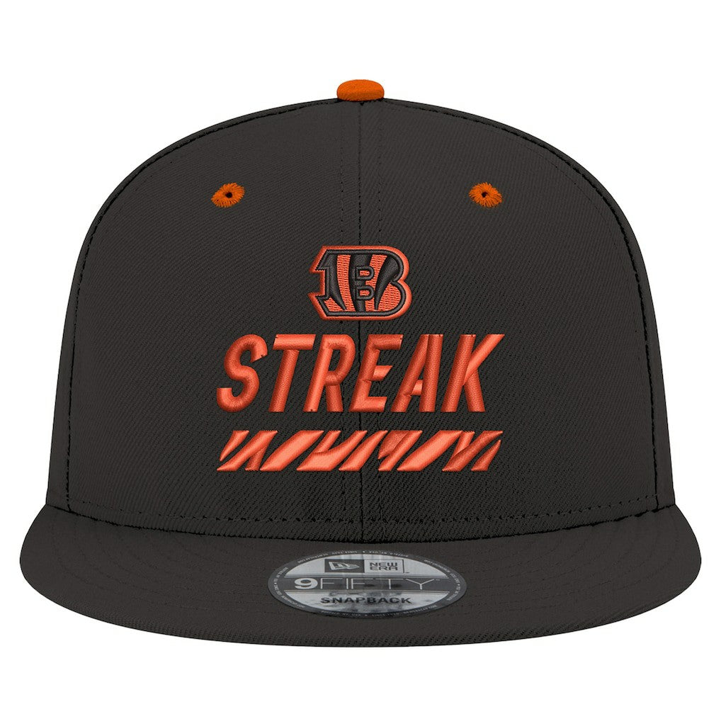 Cincinnati Bengals New Era STREAK Season Ticket Member 9FIFTY Snapback Hat Black - NFL