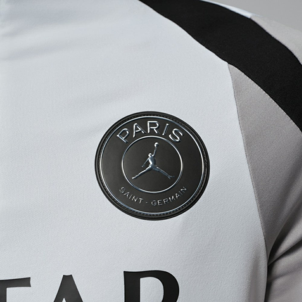 Jordan Paris Saint-Germain Jordan Brand Men's Strike Drill Quarter-Zip Long Sleeve Dri-FIT Top - White