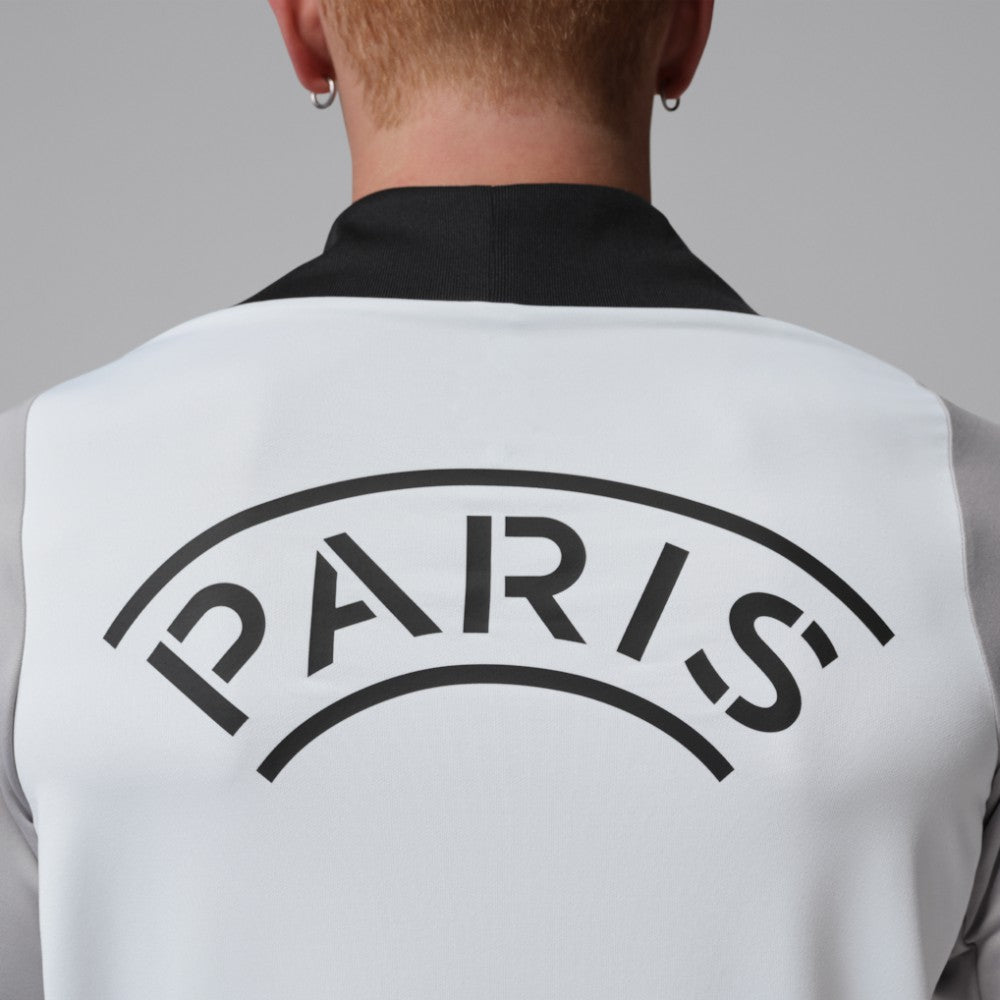 Jordan Paris Saint-Germain Jordan Brand Men's Strike Drill Quarter-Zip Long Sleeve Dri-FIT Top - White