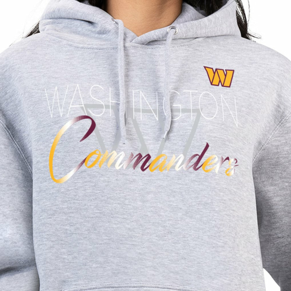 Washington Commanders G-III 4Her by Carl Banks Women's Shadow Logo Fleece Pullover Hoodie Gray - NFL
