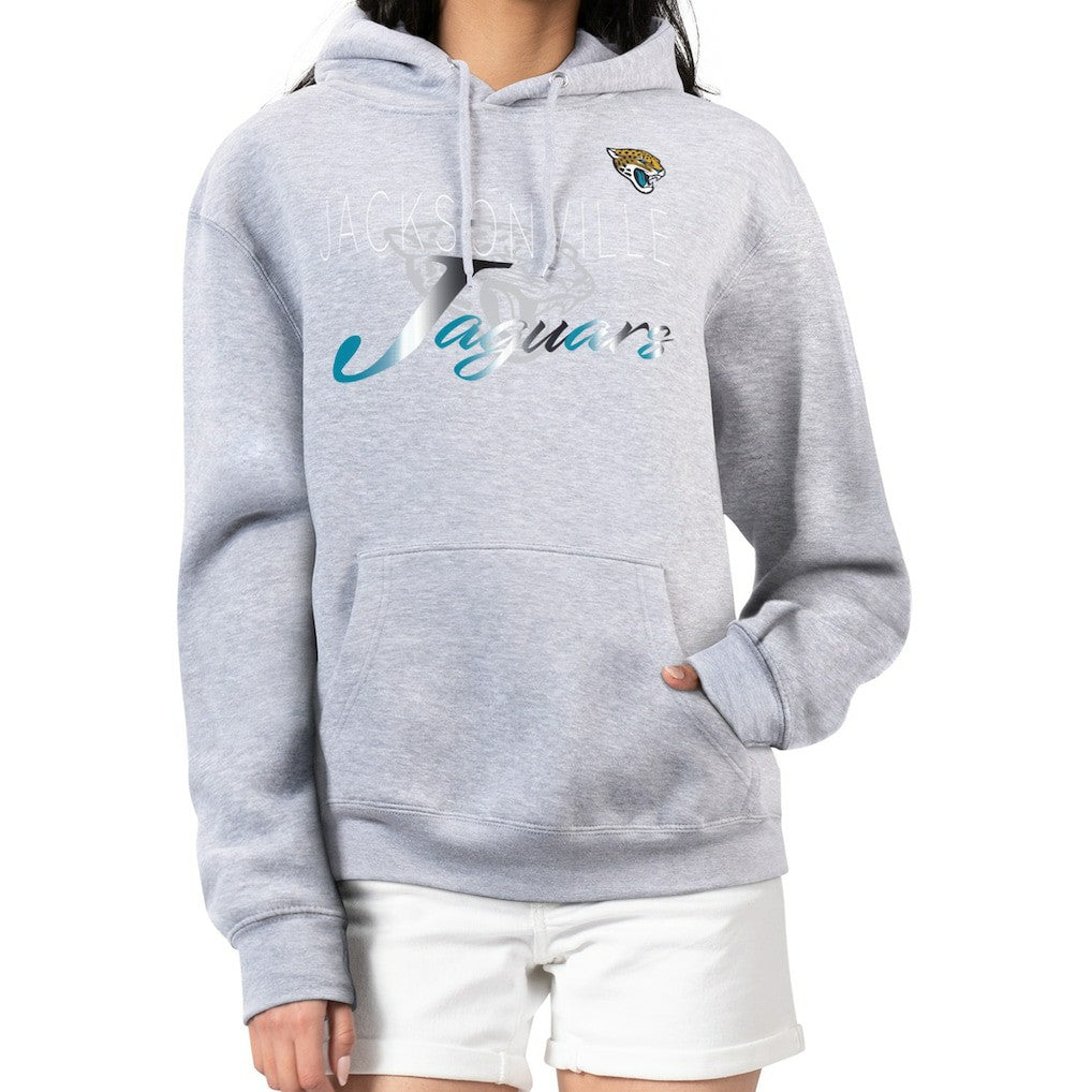 Jacksonville Jaguars G-III 4Her by Carl Banks Women's Shadow Logo Fleece Pullover Hoodie Gray - NFL