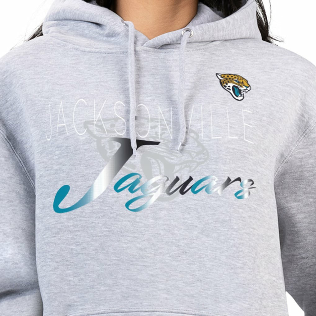 Jacksonville Jaguars G-III 4Her by Carl Banks Women's Shadow Logo Fleece Pullover Hoodie Gray - NFL