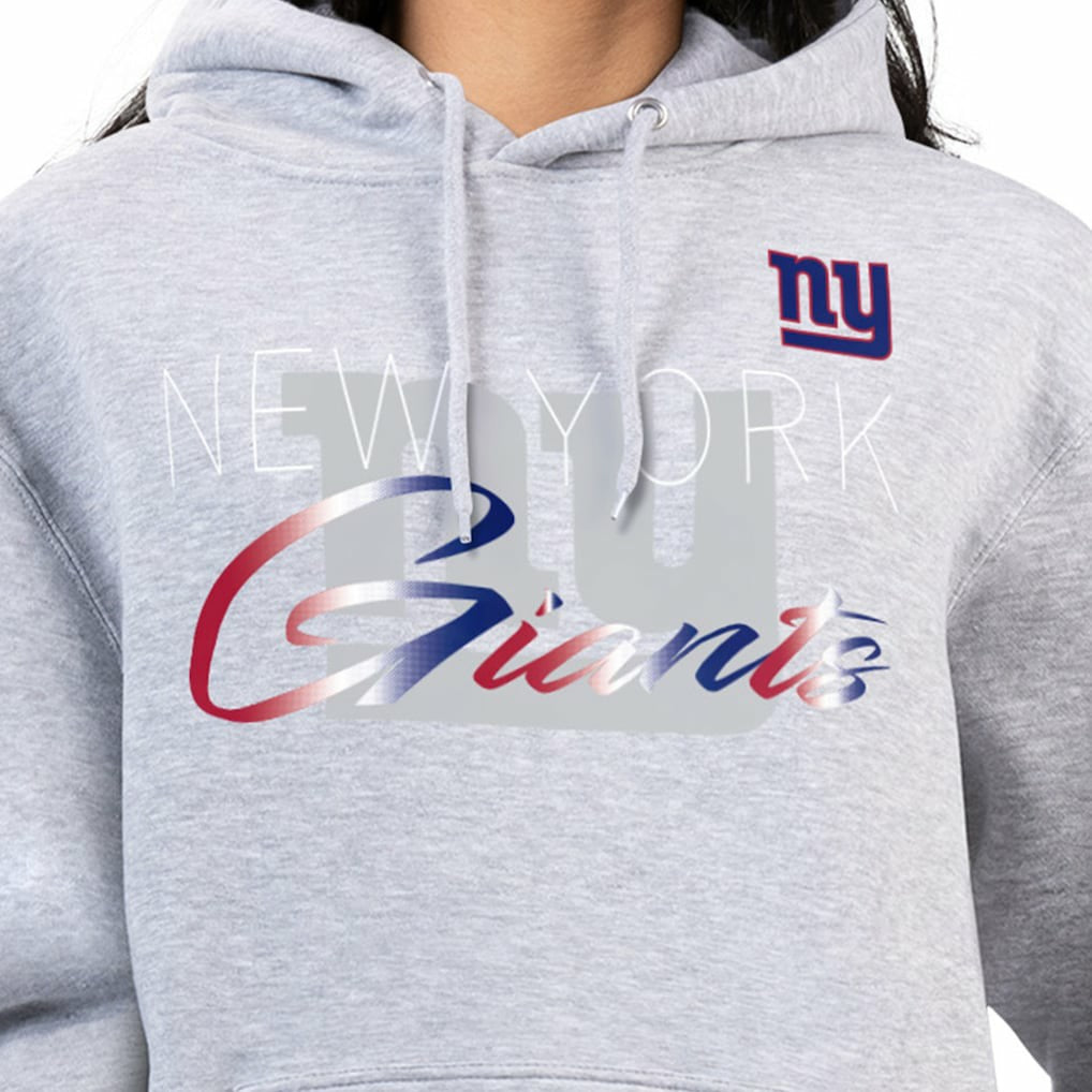 New York Giants G-III 4Her by Carl Banks Women's Shadow Logo Fleece Pullover Hoodie Gray - NFL