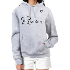 Las Vegas Raiders G-III 4Her by Carl Banks Women's Shadow Logo Fleece Pullover Hoodie Gray - NFL
