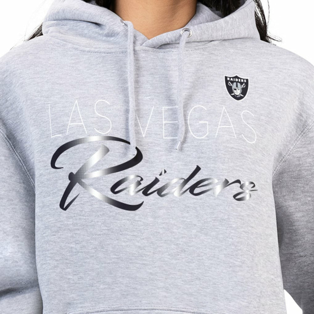 Las Vegas Raiders G-III 4Her by Carl Banks Women's Shadow Logo Fleece Pullover Hoodie Gray - NFL