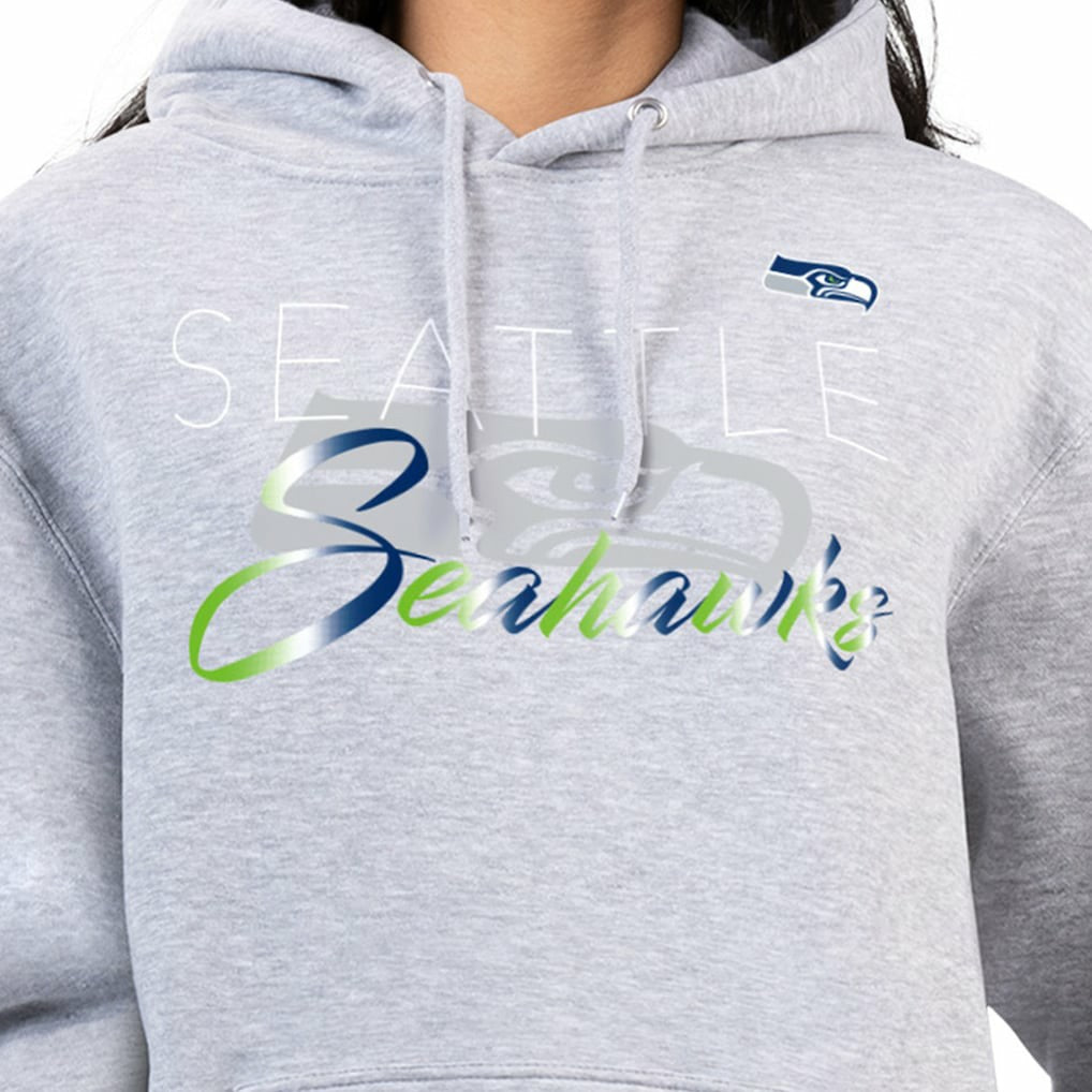 Seattle Seahawks G-III 4Her by Carl Banks Women's Shadow Logo Fleece Pullover Hoodie Gray - NFL