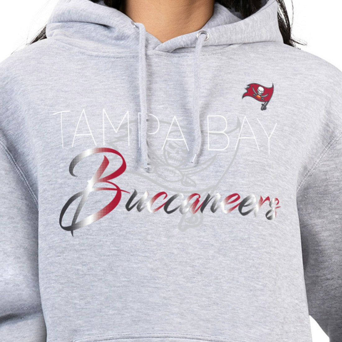 Tampa Bay Buccaneers G-III 4Her by Carl Banks Women's Shadow Logo Fleece Pullover Hoodie Gray - NFL