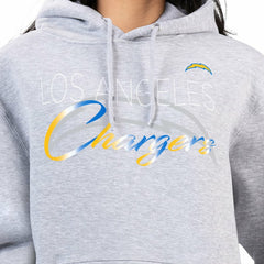 Los Angeles Chargers G-III 4Her by Carl Banks Women's Shadow Logo Fleece Pullover Hoodie Gray - NFL