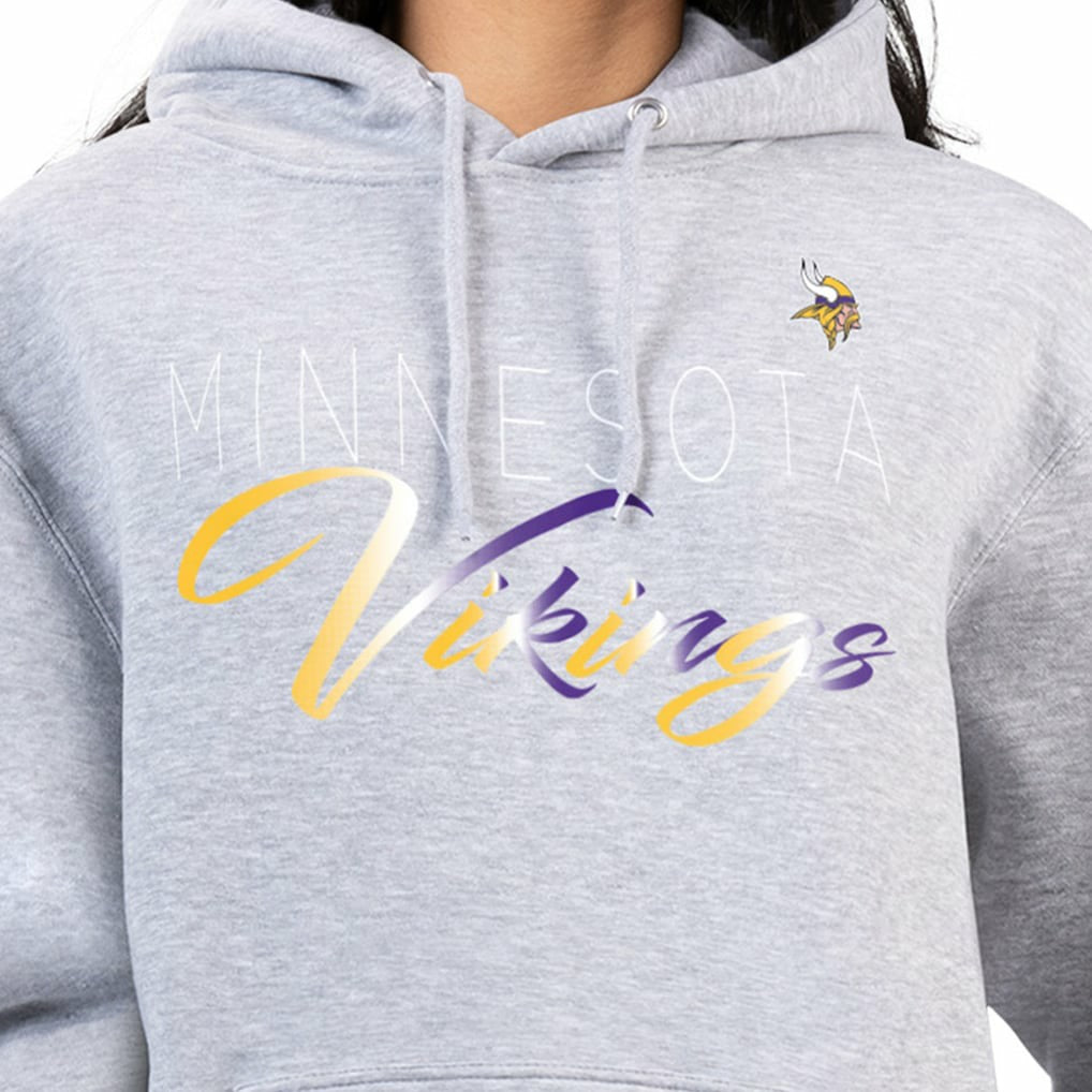 Minnesota Vikings G-III 4Her by Carl Banks Women's Shadow Logo Fleece Pullover Hoodie Gray - NFL