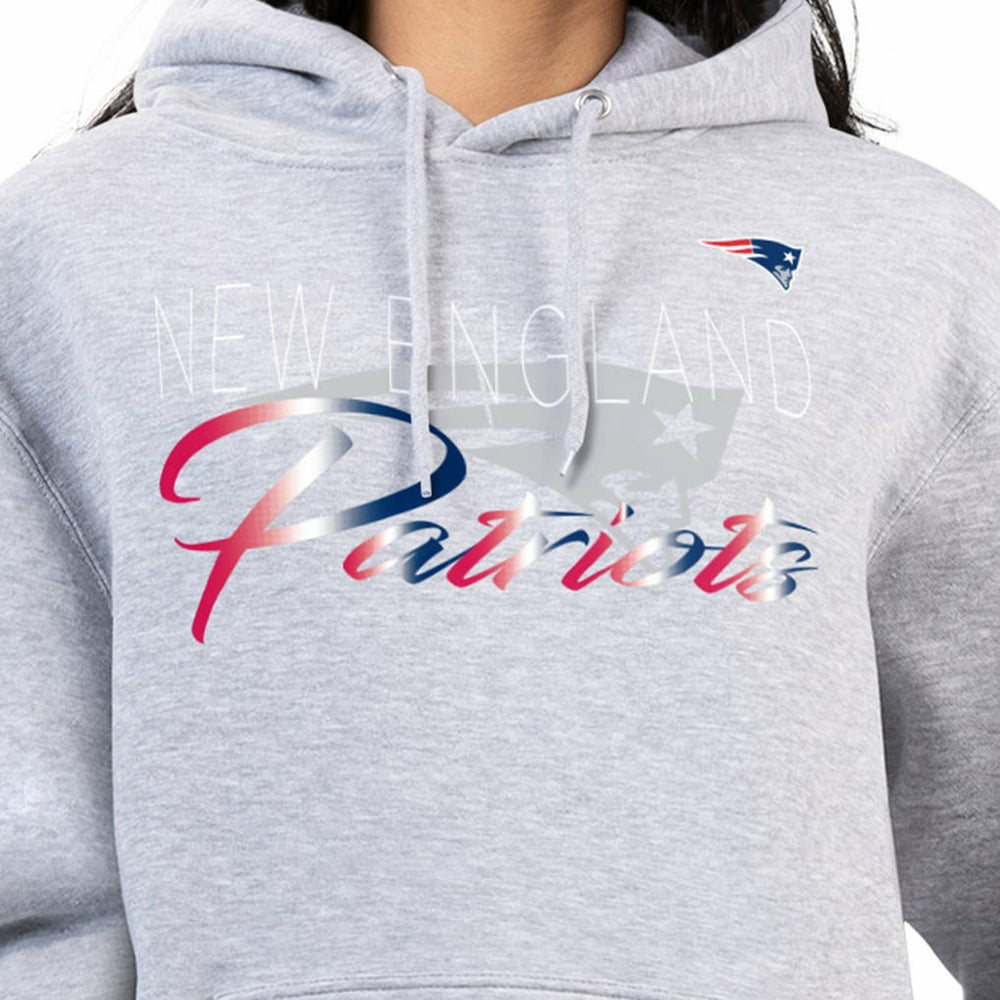 New England Patriots G-III 4Her by Carl Banks Women's Shadow Logo Fleece Pullover Hoodie Gray - NFL