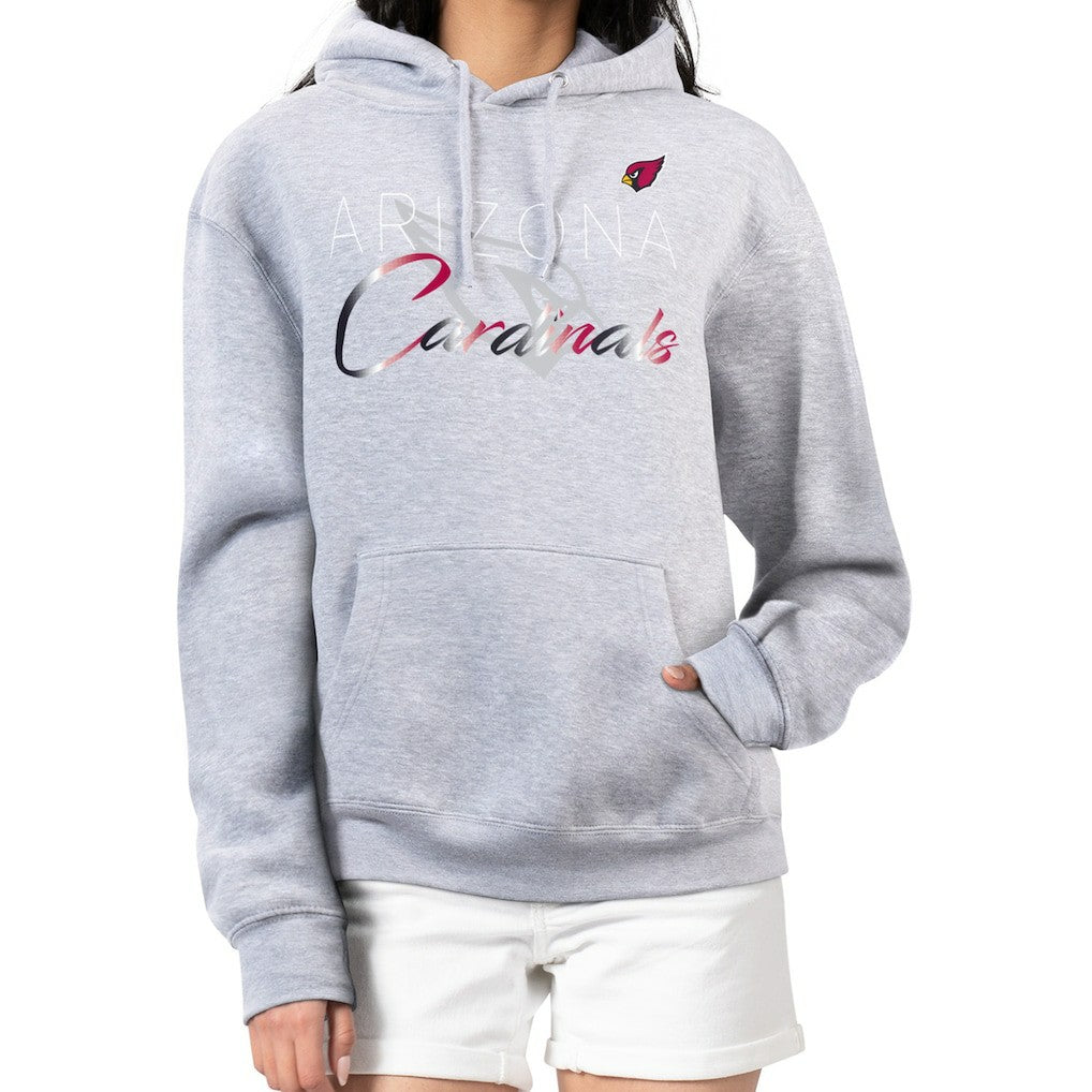 Arizona Cardinals G-III 4Her by Carl Banks Women's Shadow Logo Fleece Pullover Hoodie Gray - NFL
