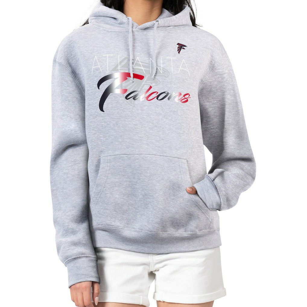 Atlanta Falcons G-III 4Her by Carl Banks Women's Shadow Logo Fleece Pullover Hoodie Gray - NFL