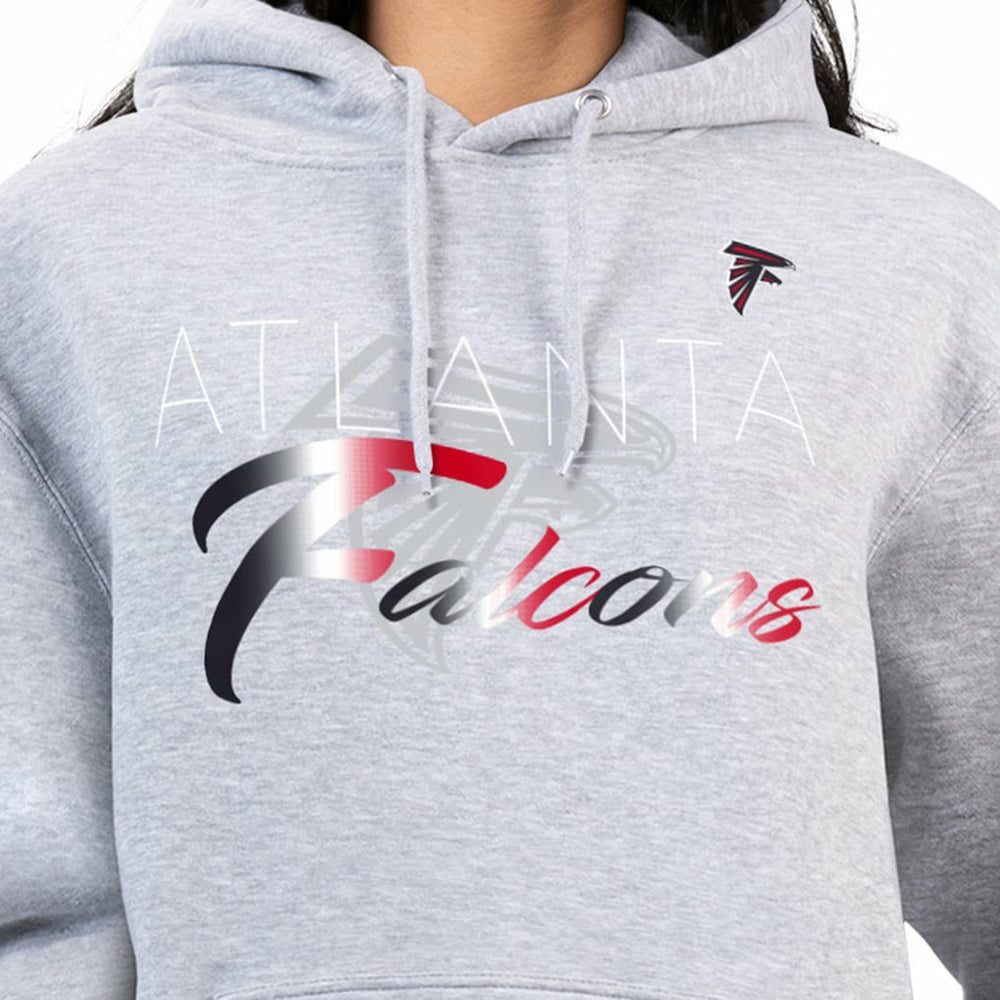 Atlanta Falcons G-III 4Her by Carl Banks Women's Shadow Logo Fleece Pullover Hoodie Gray - NFL