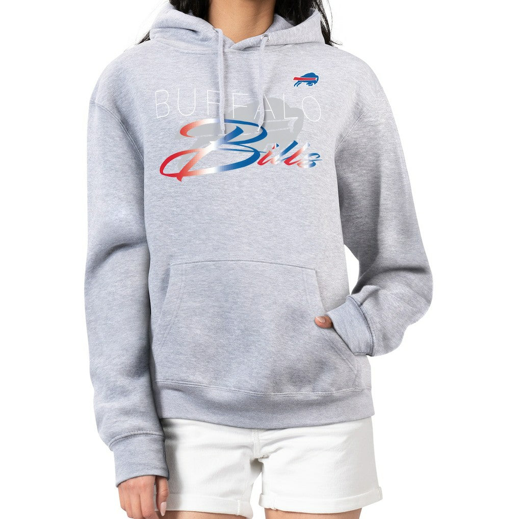 Buffalo Bills G-III 4Her by Carl Banks Women's Shadow Logo Fleece Pullover Hoodie Gray - NFL