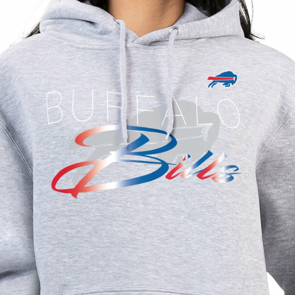 Buffalo Bills G-III 4Her by Carl Banks Women's Shadow Logo Fleece Pullover Hoodie Gray - NFL