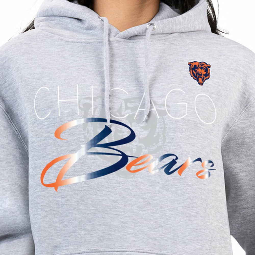 Chicago Bears G-III 4Her by Carl Banks Women's Shadow Logo Fleece Pullover Hoodie Gray - NFL