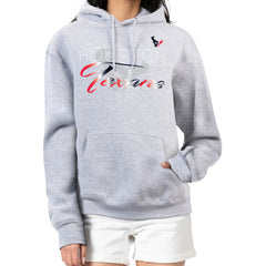 Houston Texans G-III 4Her by Carl Banks Women's Shadow Logo Fleece Pullover Hoodie Gray - NFL