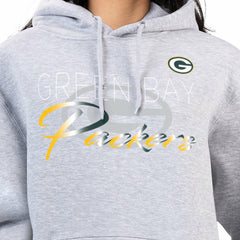 Green Bay Packers G-III 4Her by Carl Banks Women's Shadow Logo Fleece Pullover Hoodie Gray - NFL
