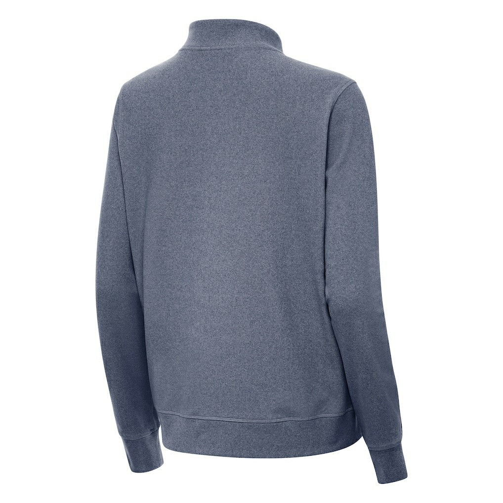Seattle Seahawks Antigua Women's 50th Season Crush Quarter-Zip Pullover Heather Navy - NFL