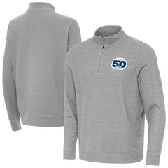 Seattle Seahawks Antigua 50th Season Subtle Quarter-Zip Pullover Heather Gray - NFL