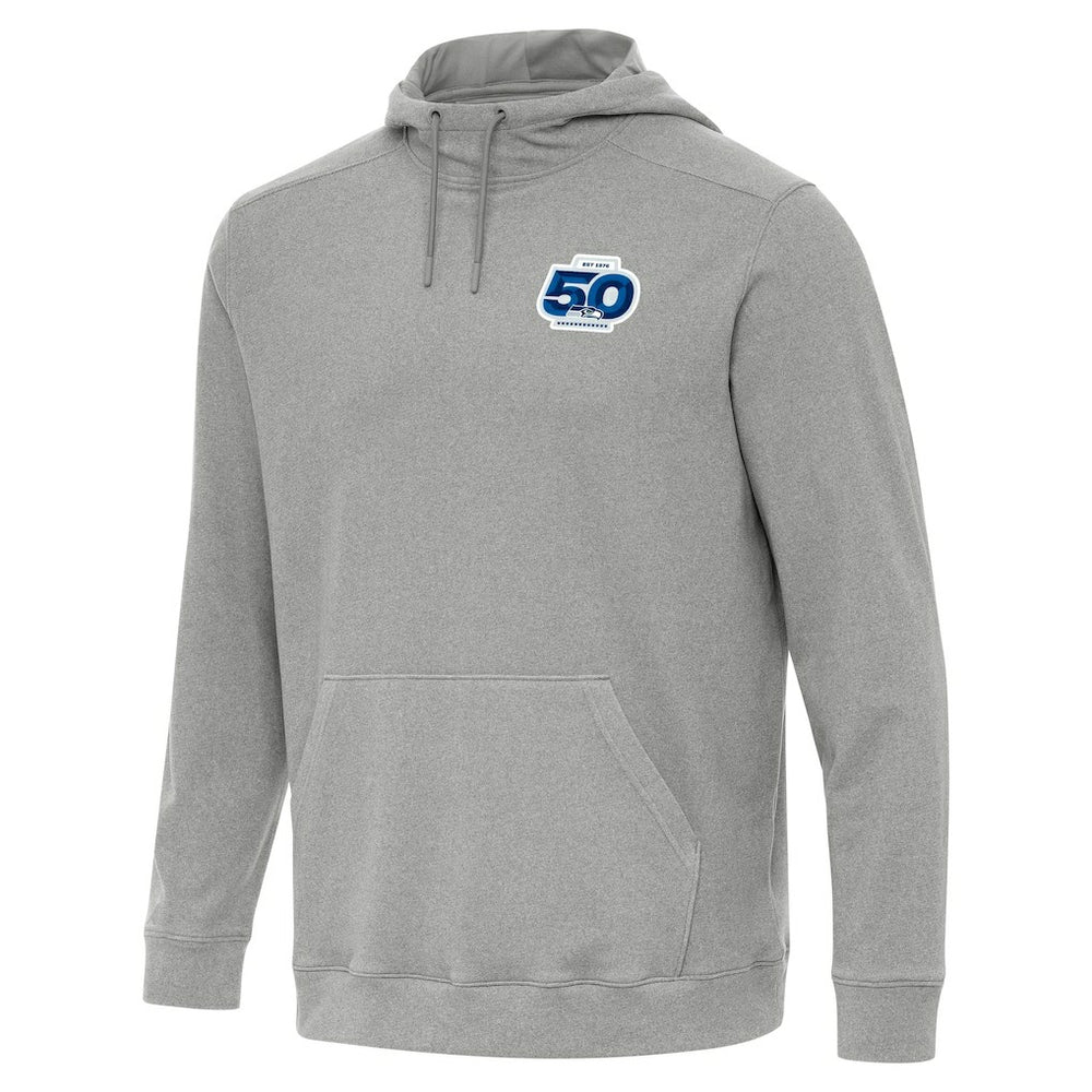 Seattle Seahawks Antigua 50th Season Cloud Pullover Hoodie Heather Gray - NFL