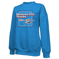 NBA - Oklahoma City Thunder Majestic Threads Women's Classic Tri-Blend Pullover Sweatshirt - Blue