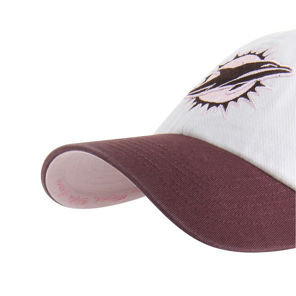 Miami Dolphins '47 Unisex Love Letter Clean Up Adjustable Hat Stone/Burgundy - 47 brand