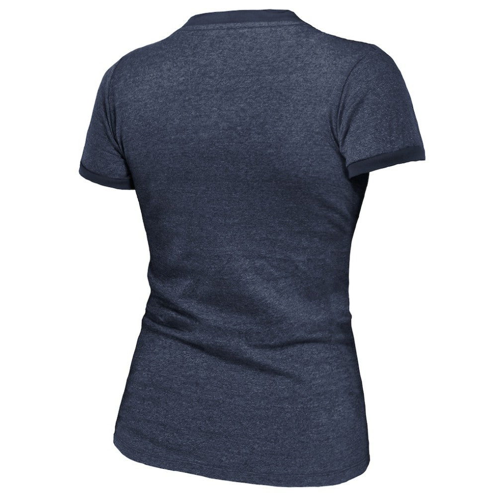 Florida Panthers - Majestic Threads Women's 2025 Stanley Cup Champions Tri-Blend Ringer T-Shirt Navy