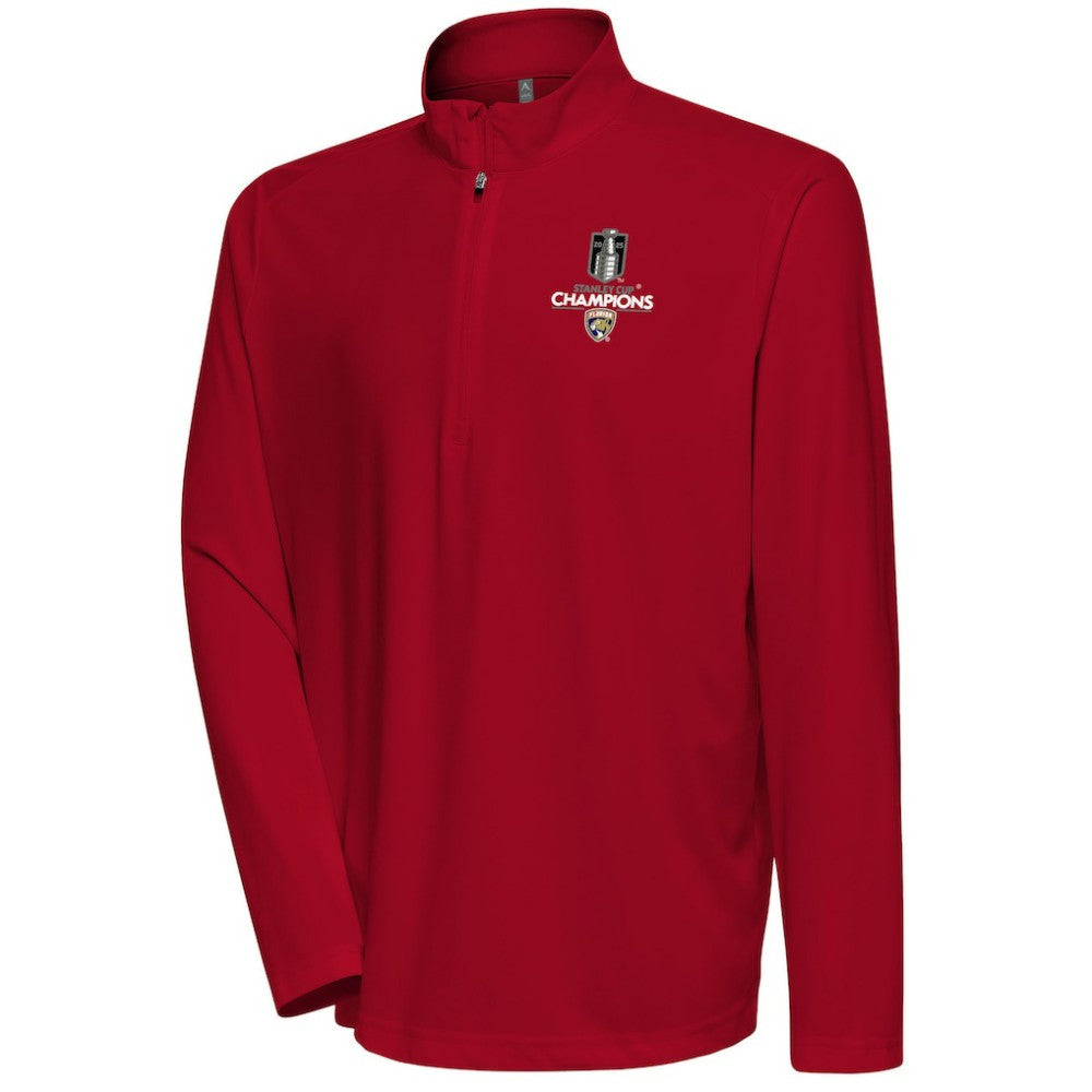 Florida Panthers - Fanatics 2025 Stanley Cup Champions Flex Quarter-Zip Pullover Red