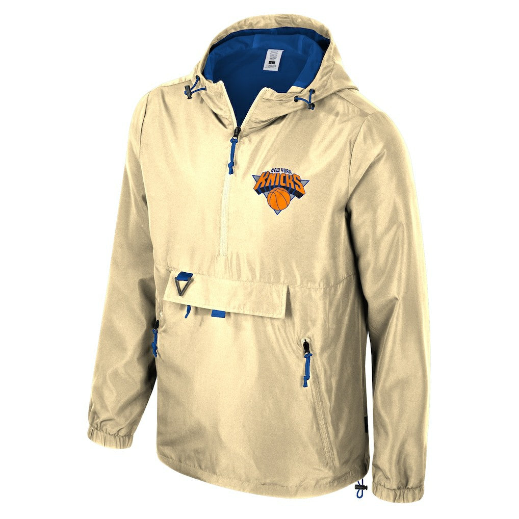 NBA - New York Knicks Stadium Essentials Unisex 2025/26 City Edition Compete Quarter-Zip Hoodie Jacket - Tan