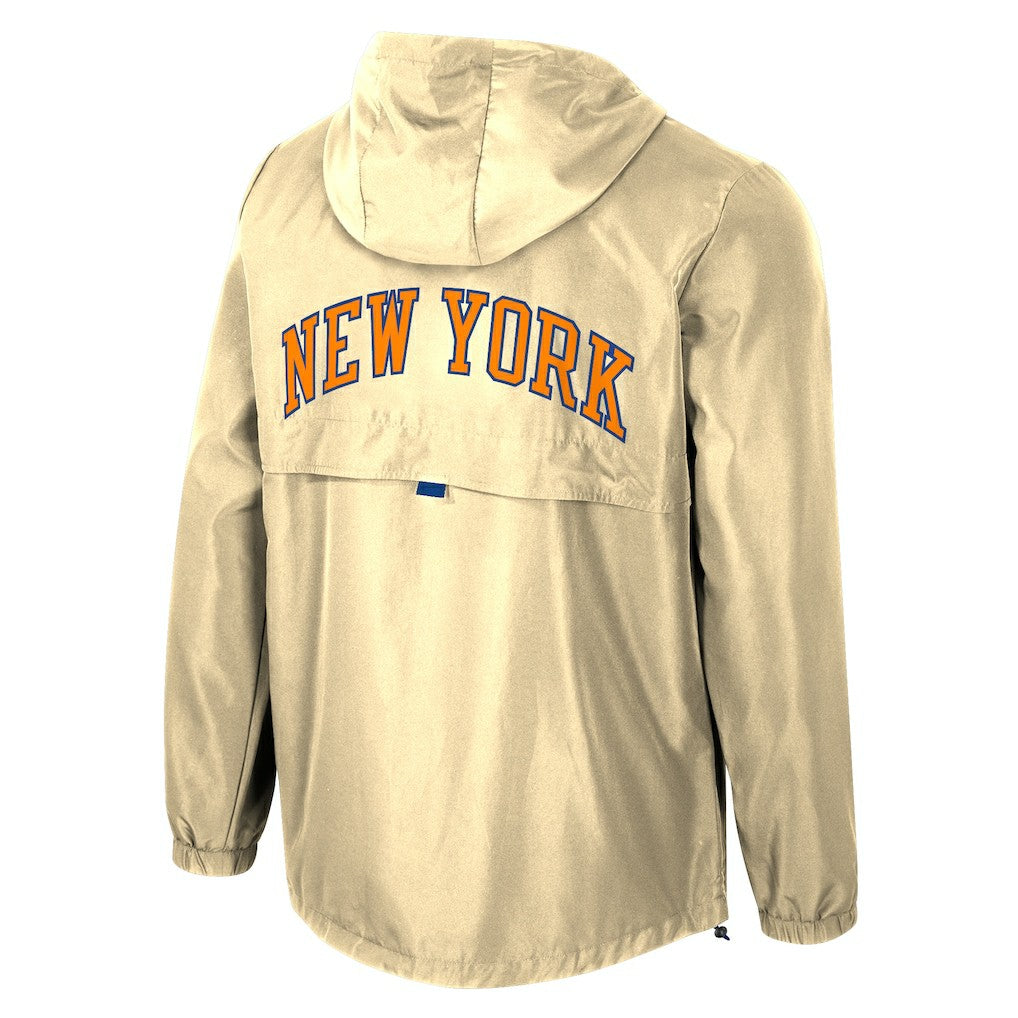 NBA - New York Knicks Stadium Essentials Unisex 2025/26 City Edition Compete Quarter-Zip Hoodie Jacket - Tan