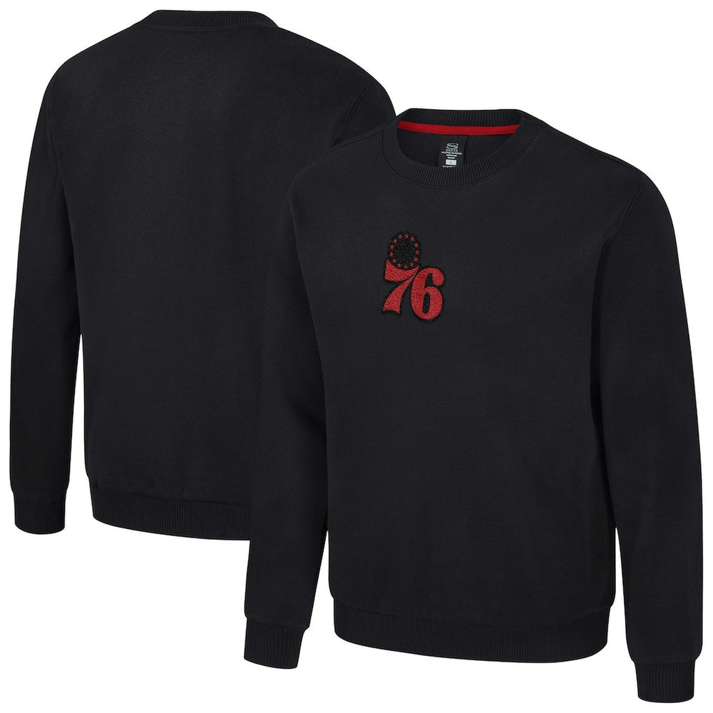 NBA - Philadelphia 76ers Stadium Essentials Unisex Club Level Chenille Sweatshirt - Black