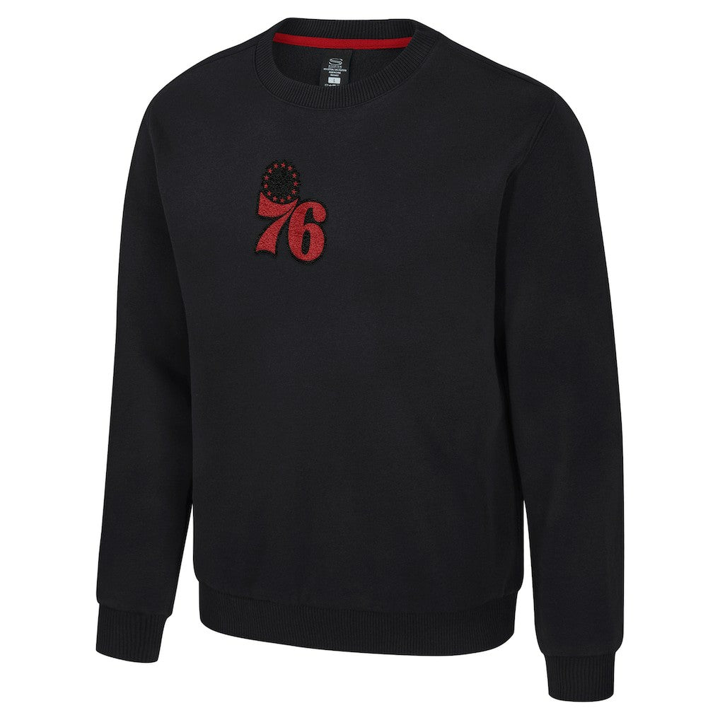NBA - Philadelphia 76ers Stadium Essentials Unisex Club Level Chenille Sweatshirt - Black