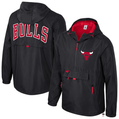 NBA - Chicago Bulls Stadium Essentials Unisex Compete Quarter-Zip Hoodie Jacket - Black