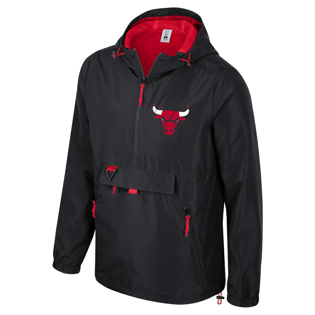NBA - Chicago Bulls Stadium Essentials Unisex Compete Quarter-Zip Hoodie Jacket - Black