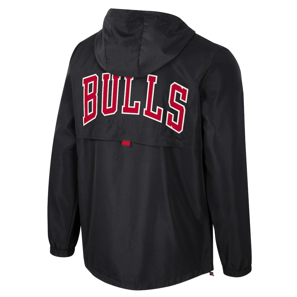 NBA - Chicago Bulls Stadium Essentials Unisex Compete Quarter-Zip Hoodie Jacket - Black