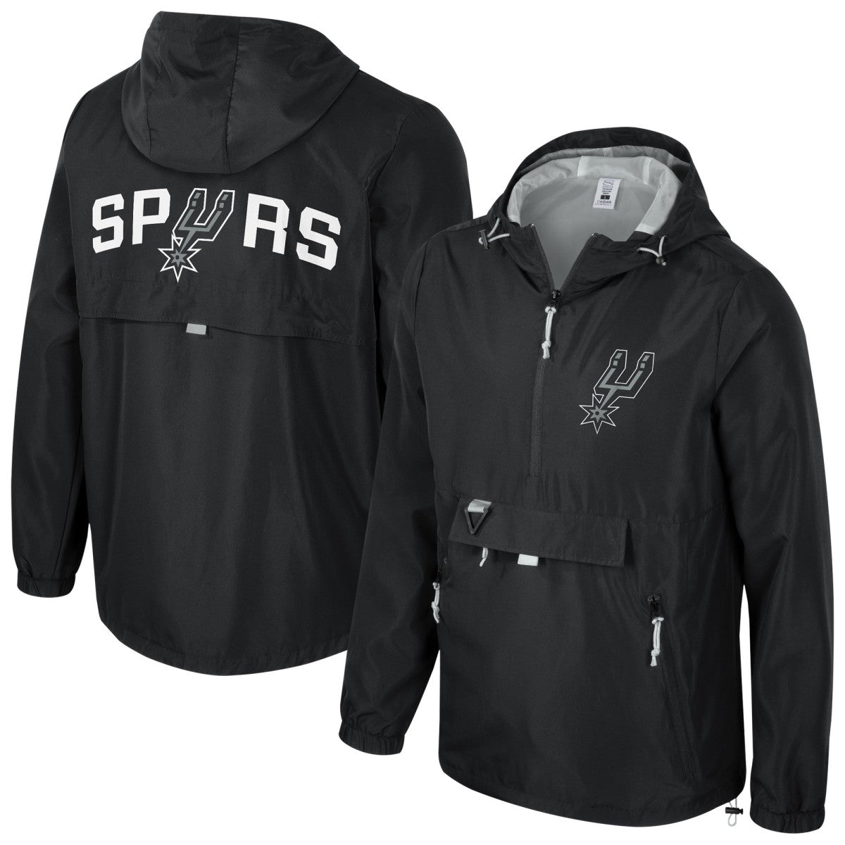 NBA - San Antonio Spurs Stadium Essentials Unisex Compete Quarter-Zip Hoodie Jacket - Black