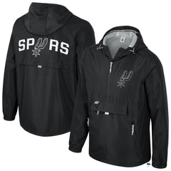 NBA - San Antonio Spurs Stadium Essentials Unisex Compete Quarter-Zip Hoodie Jacket - Black