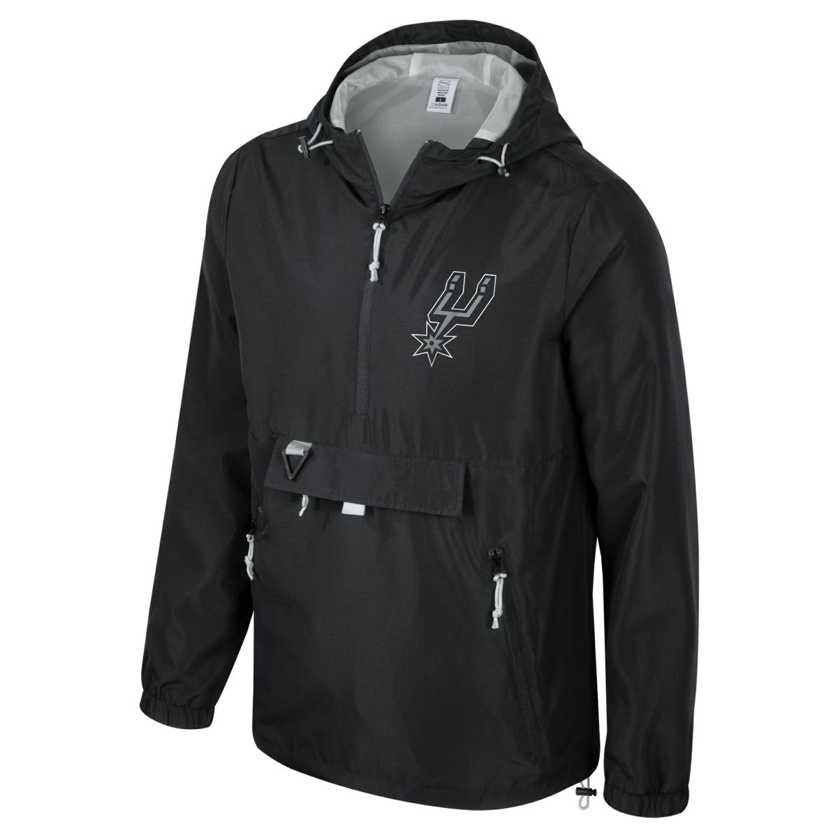 NBA - San Antonio Spurs Stadium Essentials Unisex Compete Quarter-Zip Hoodie Jacket - Black