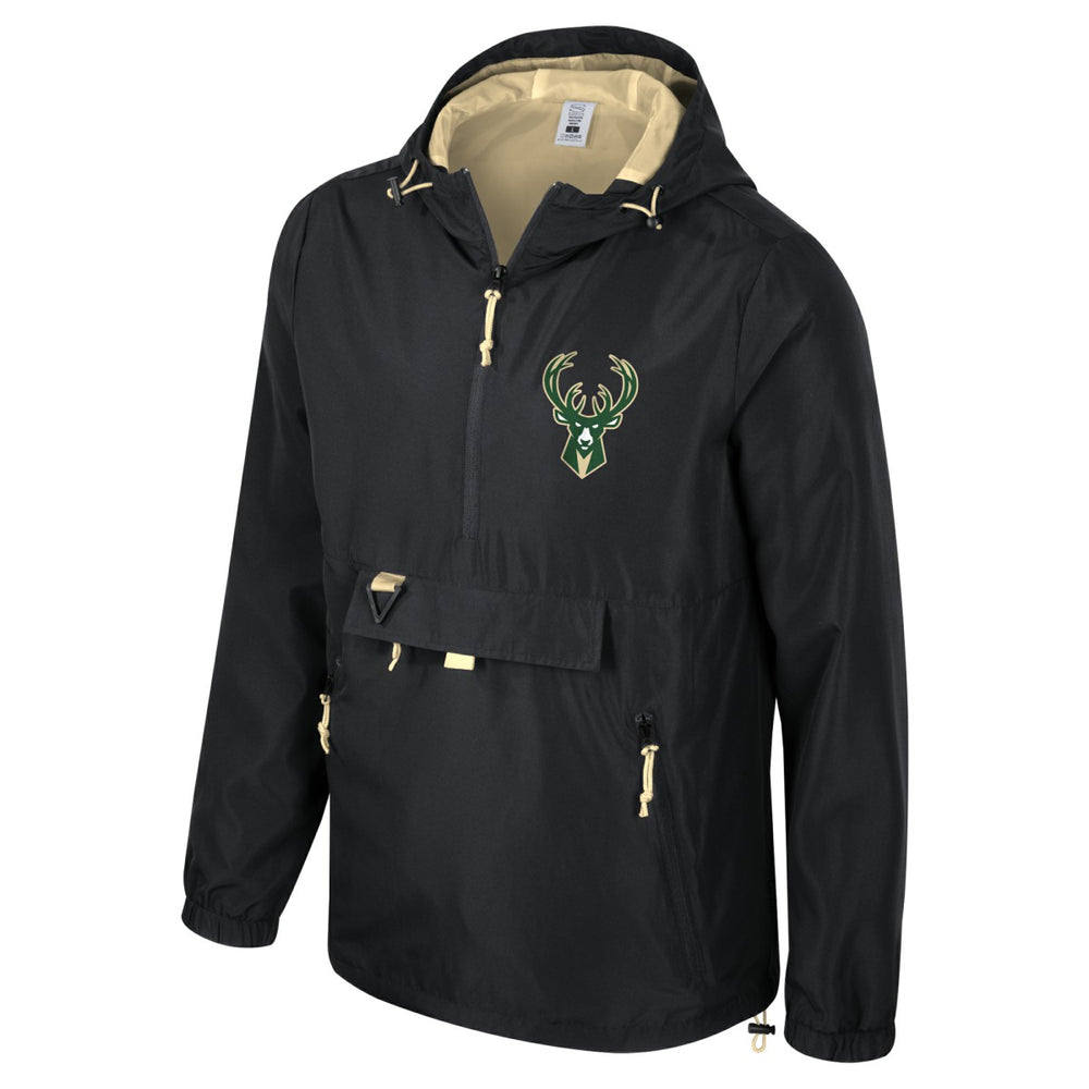 NBA - Milwaukee Bucks Stadium Essentials Unisex Compete Quarter-Zip Hoodie Jacket - Black