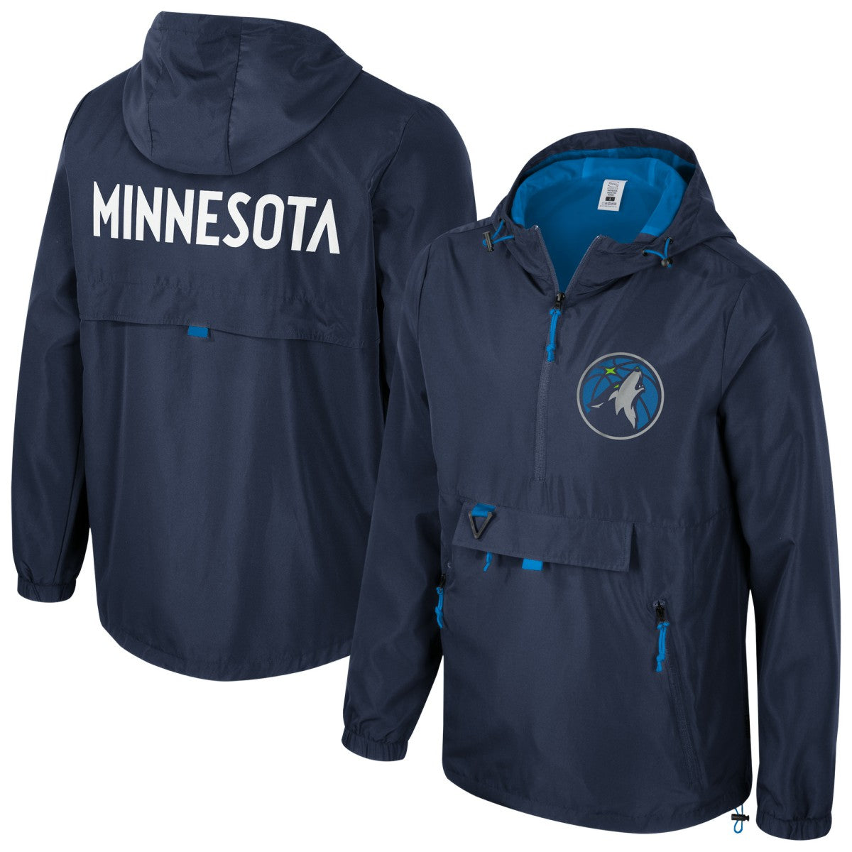 NBA - Minnesota Timberwolves Stadium Essentials Unisex Compete Quarter-Zip Hoodie Jacket - Navy
