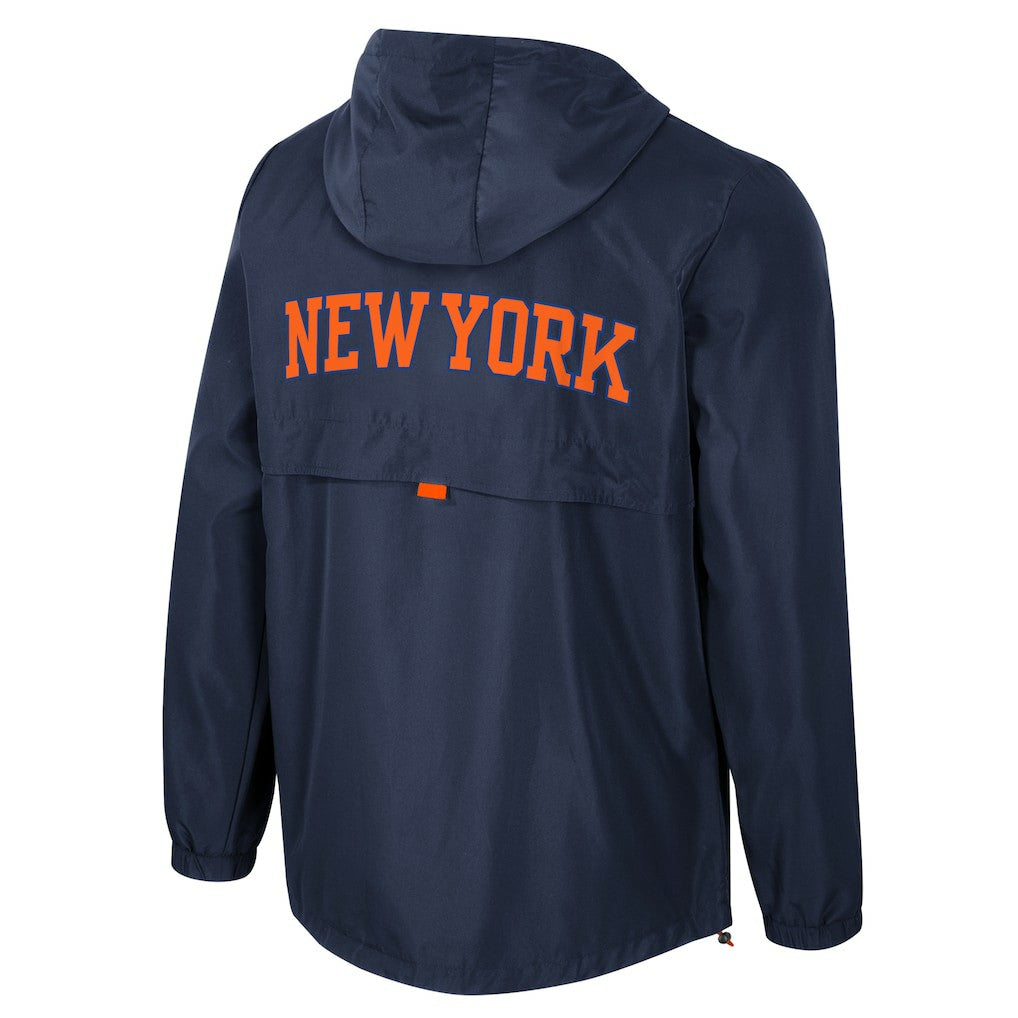 NBA - New York Knicks Stadium Essentials Unisex Compete Quarter-Zip Hoodie Jacket - Blue