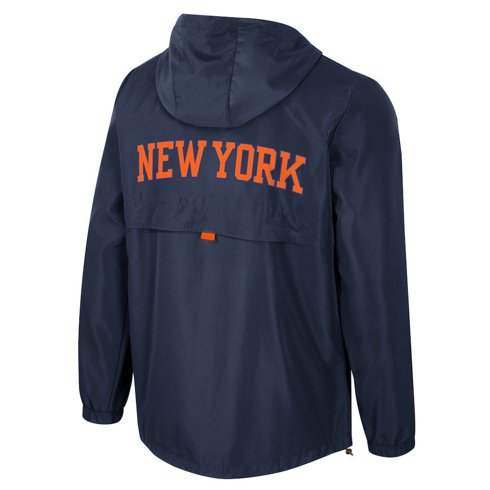 NBA - New York Knicks Stadium Essentials Unisex Compete Quarter-Zip Hoodie Jacket - Blue