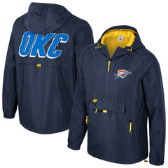 NBA - Oklahoma City Thunder Stadium Essentials Unisex Compete Quarter-Zip Hoodie Jacket - Blue