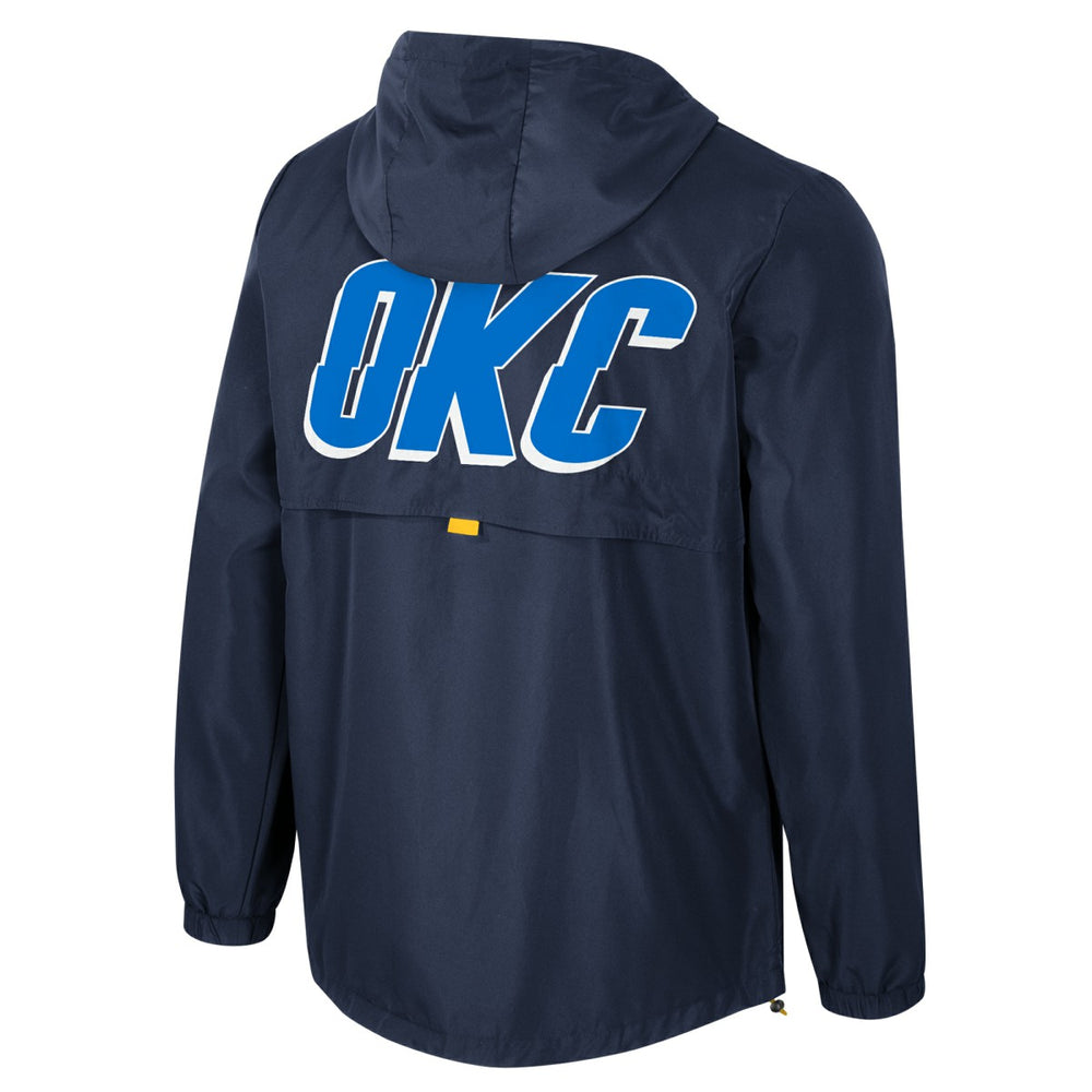 NBA - Oklahoma City Thunder Stadium Essentials Unisex Compete Quarter-Zip Hoodie Jacket - Blue