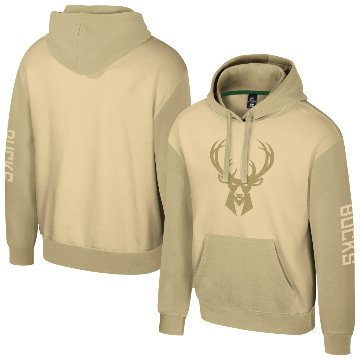 NBA - Milwaukee Bucks Stadium Essentials Unisex Rafters Burst Hoodie - Khaki